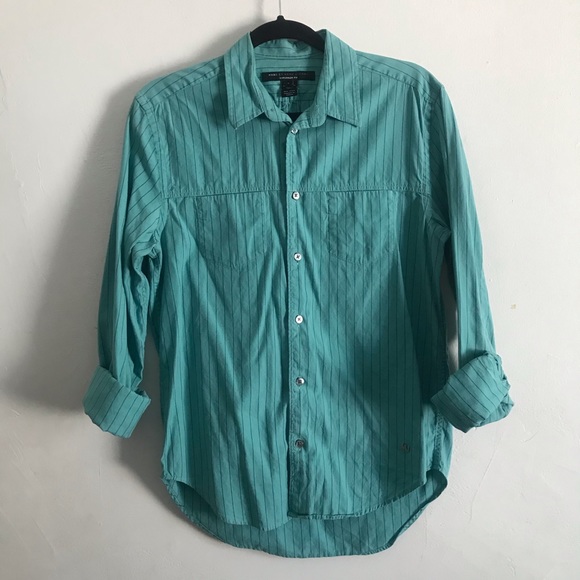 Marc by Marc Jacobs Turquoise Button Down Shirt - Picture 2 of 7